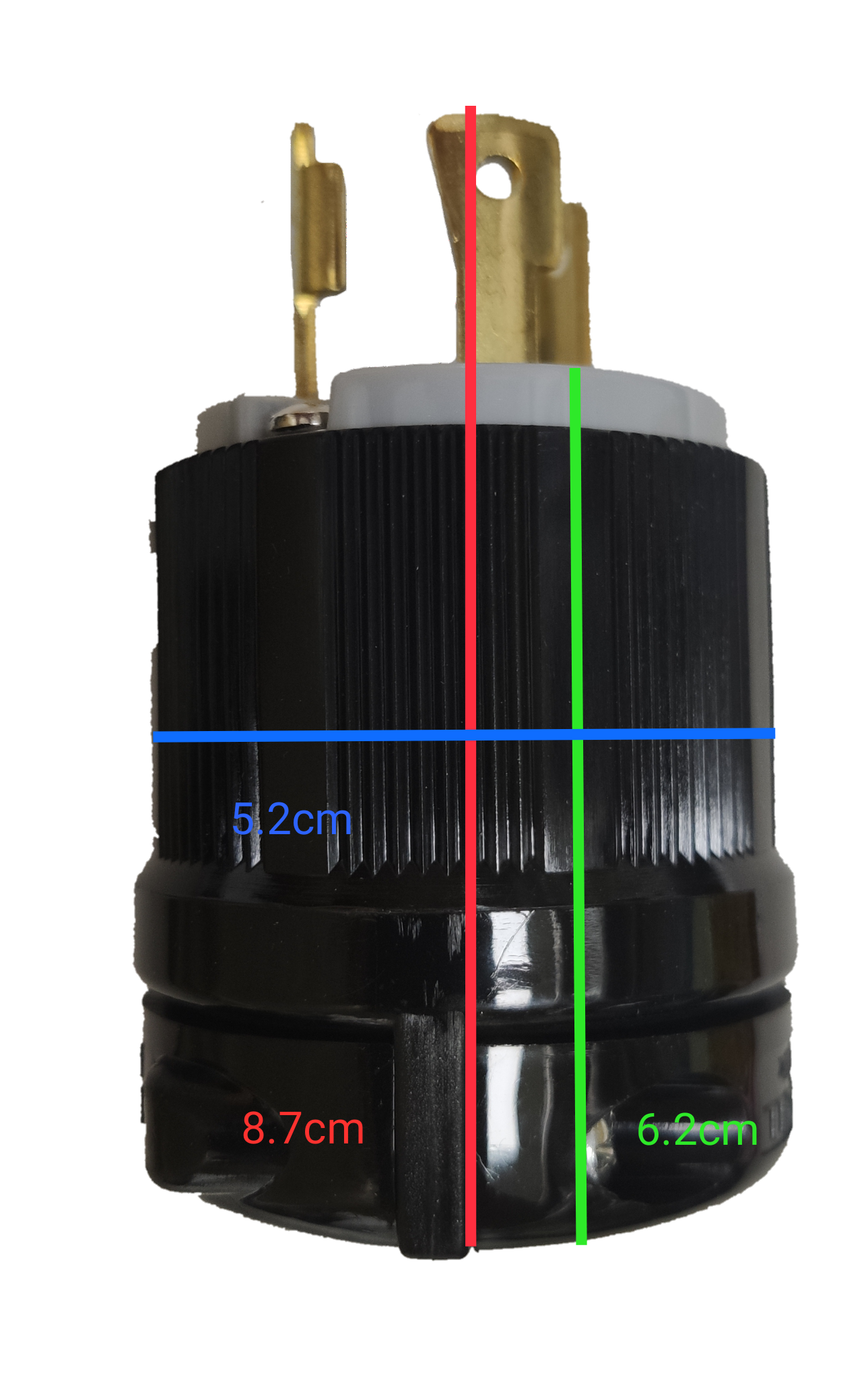 Grippes 30A Twist Lock Plug 2P+E (3P) 250V Grippes (NEMA L6) BL630P, Twistlock Plug 30A 2P+E (3P), Twistlock