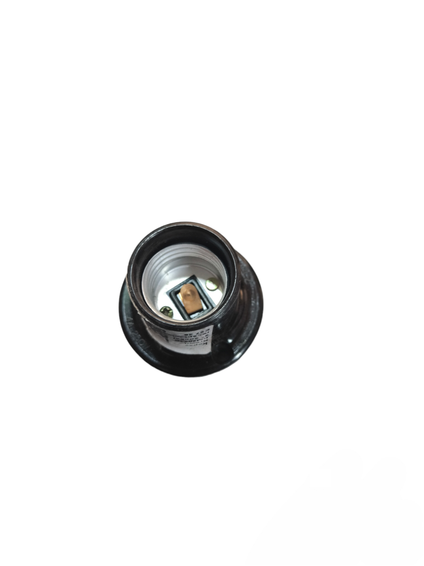 Kopez 2x2 E27 lamp holder 5A 250V black lighting installation accessory with metal contacts