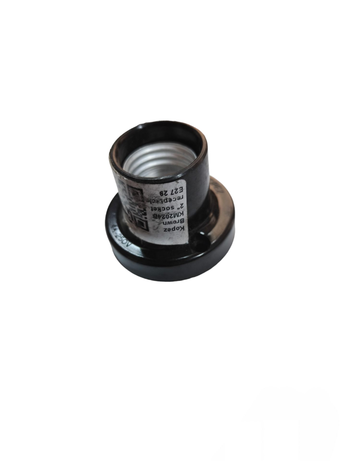Kopez 2x2 E27 lamp holder 5A 250V black lighting installation accessory