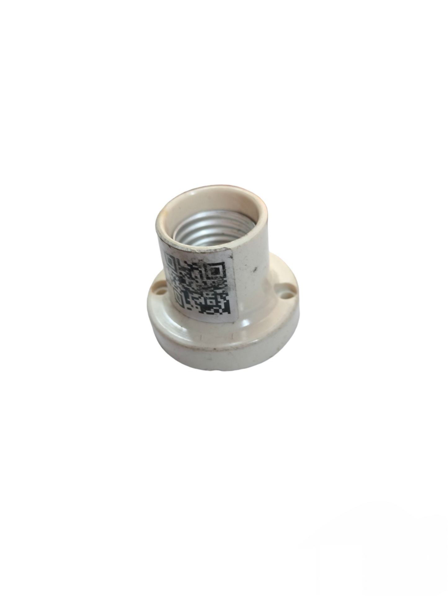 Kopez 2x2 E27 Plastic Receptacle 5A 250V white lighting installation accessory with QR code