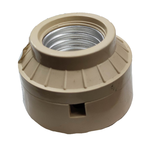 Taiyou 2x2 E27 Socket PVC 4A 220V lighting installation accessory in beige color