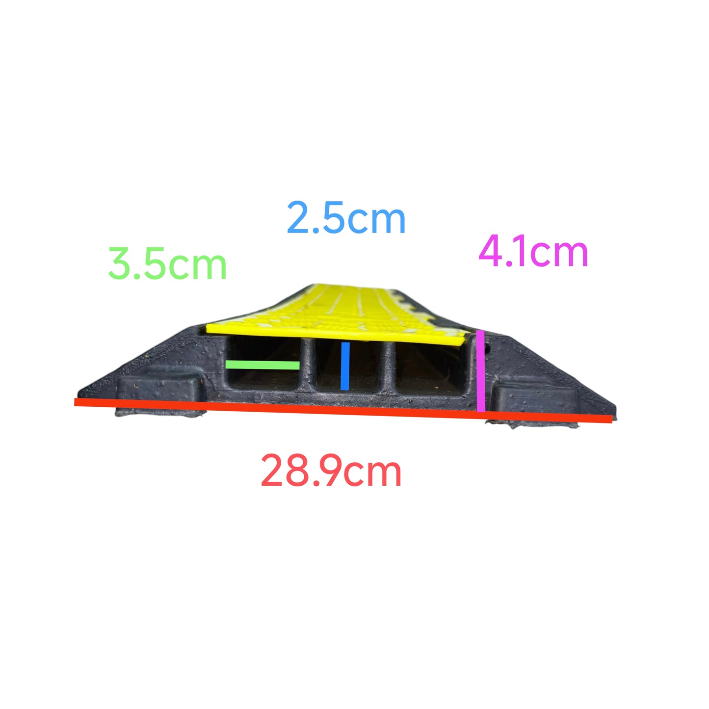 Grippes 3 channel cable ramp protector with durable design for safe cable management
