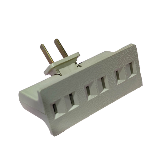 Surer 3 Gang Outlet Tap 15A 125V white adapter with three outlets for multiple device connections