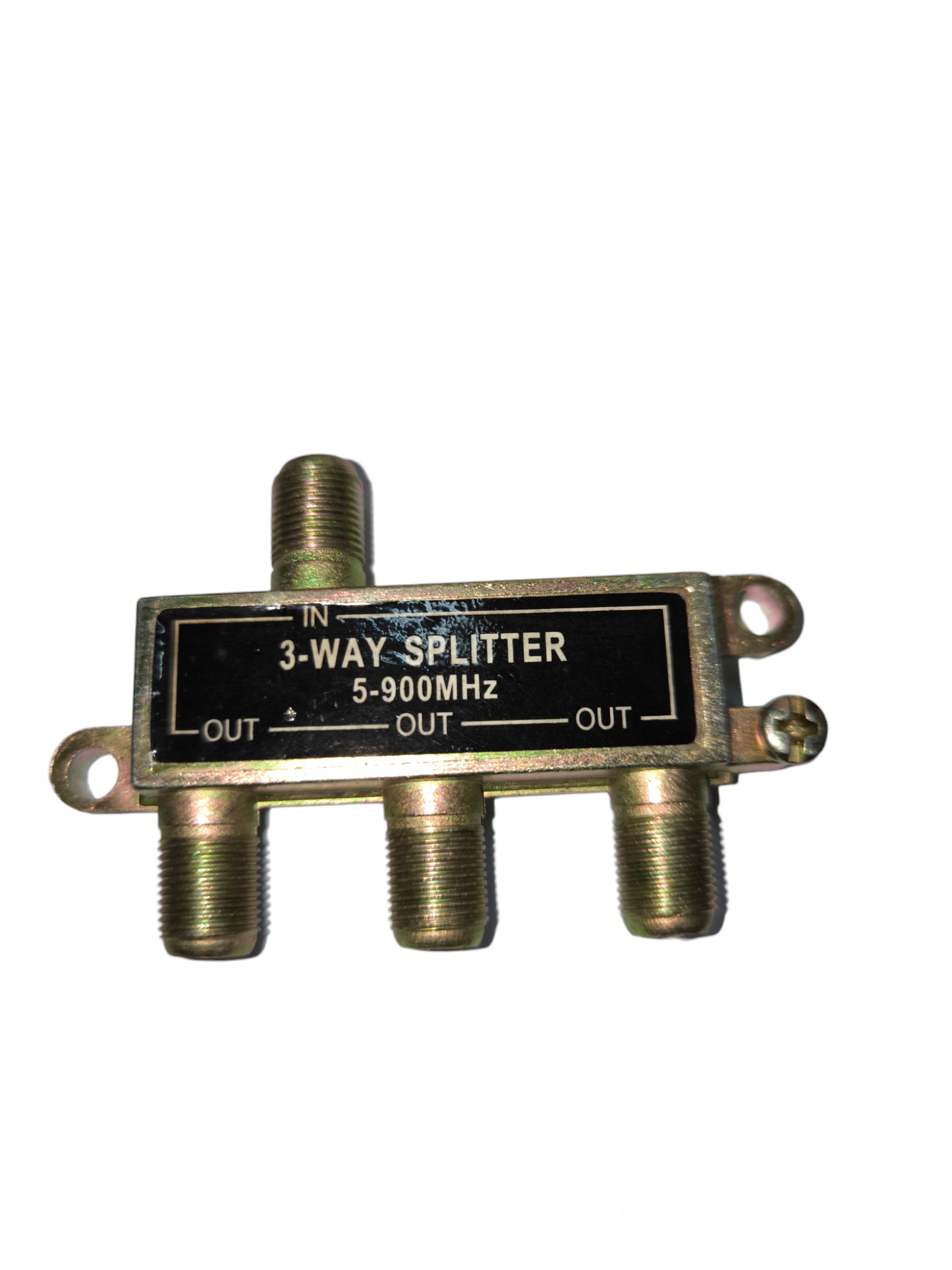 3 way cable splitter TV part from China with one input and three output ports for signal distribution