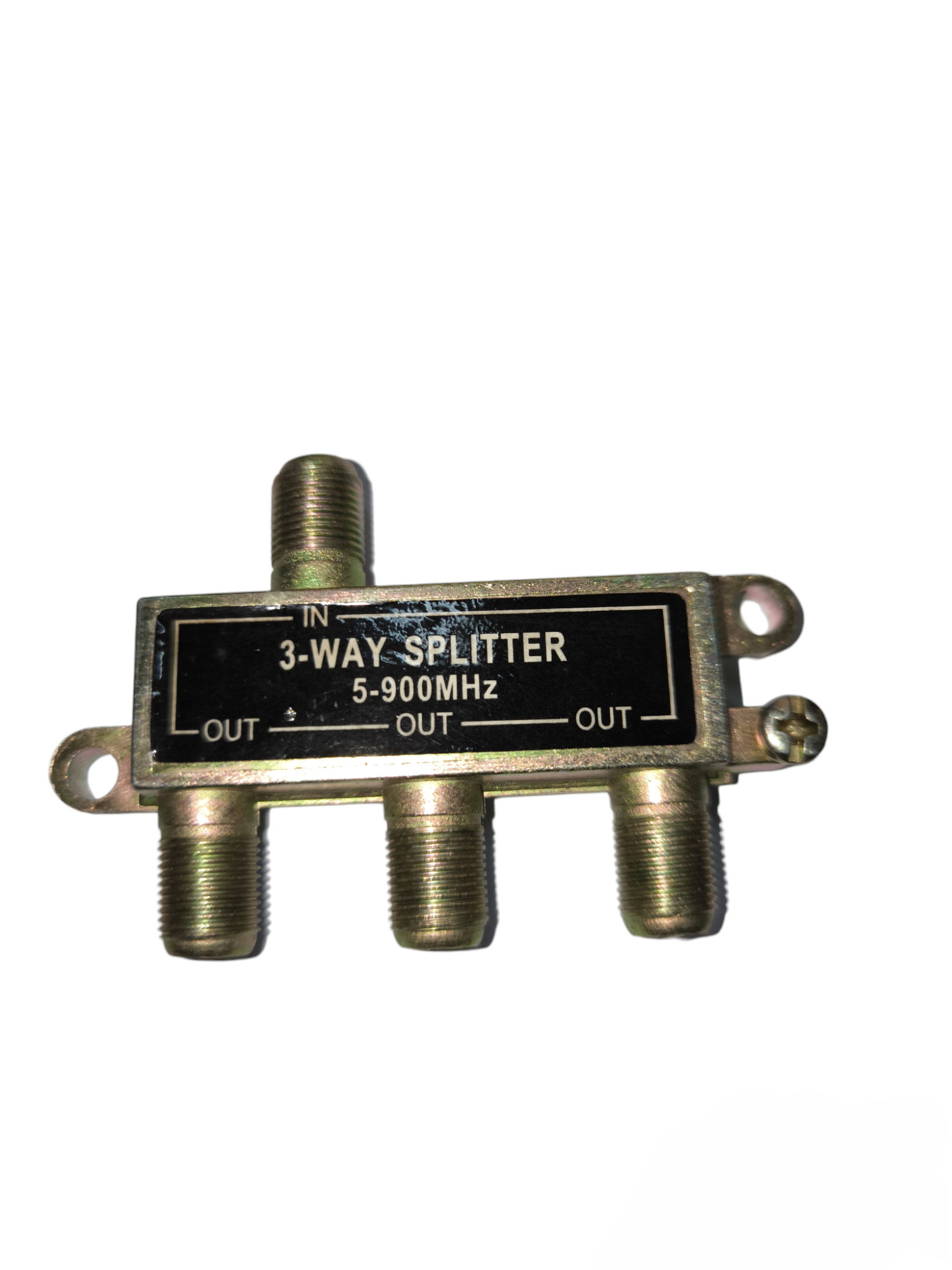 3 way cable splitter TV part from China with one input and three output ports for signal distribution