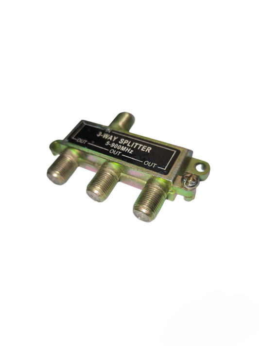 3 way cable splitter for TV parts and accessories with metal connectors made in China
