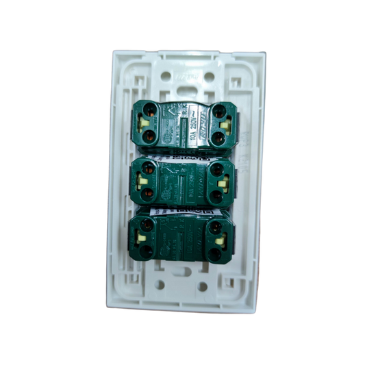 Royu 3 Way switch 10A 250V 3 Gang with durable design for efficient electrical control