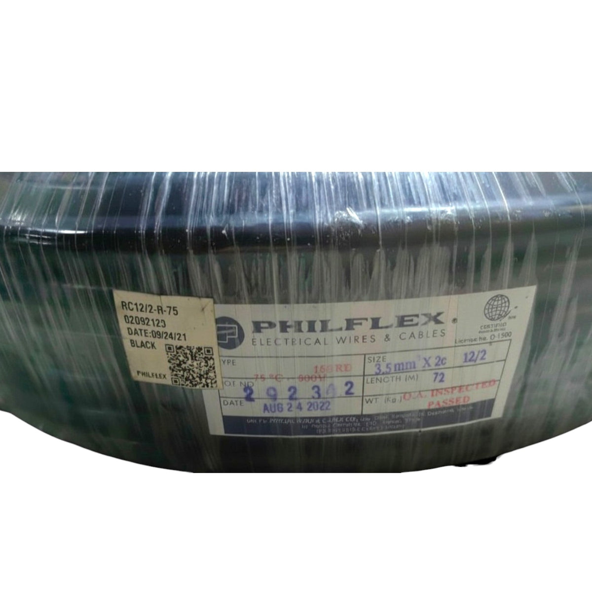 Philflex Royal Cord 3.5mm2/2C Core 600V AWG 12/2 C Power Cable Perma Cord(75mtrs/Roll)