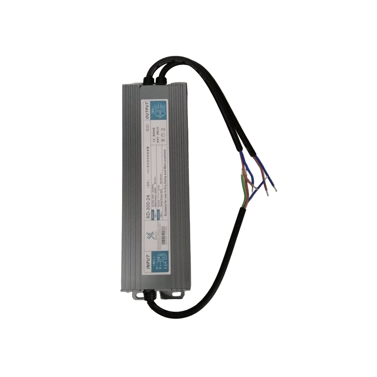 300W LED Weatherproof LED Power Supply Input AC 100-240V Output DC24V 12.5A IP67 Electx I
