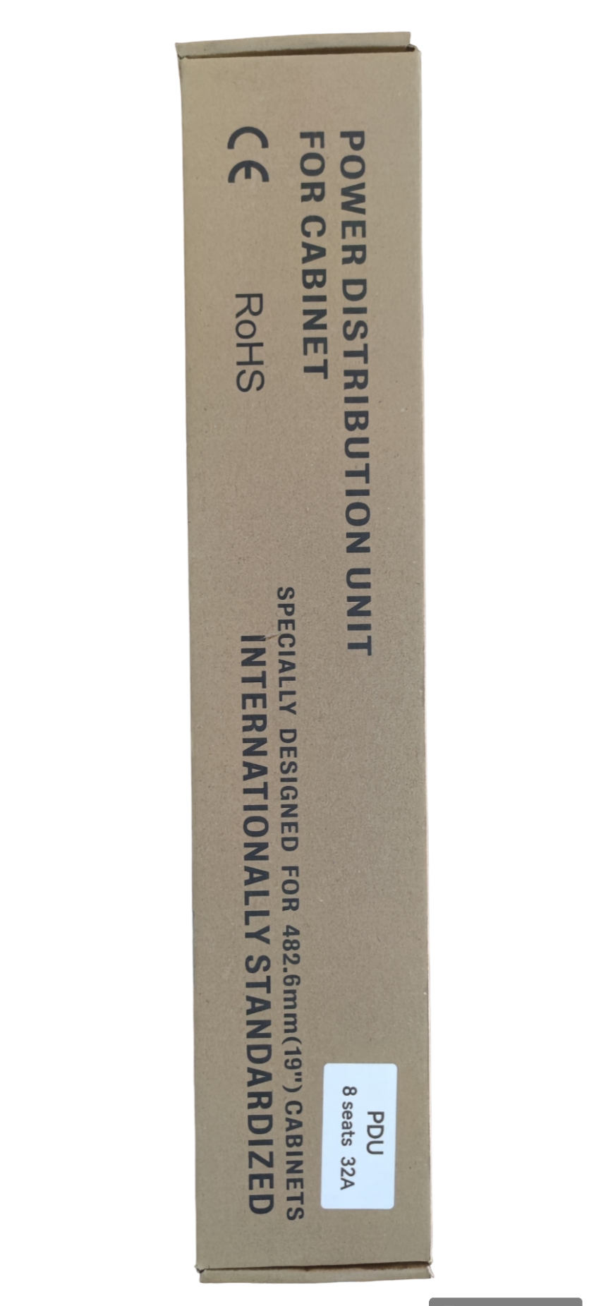 Grippes 32A 250V universal power distribution unit packaged in a cardboard box labeled for cabinet use