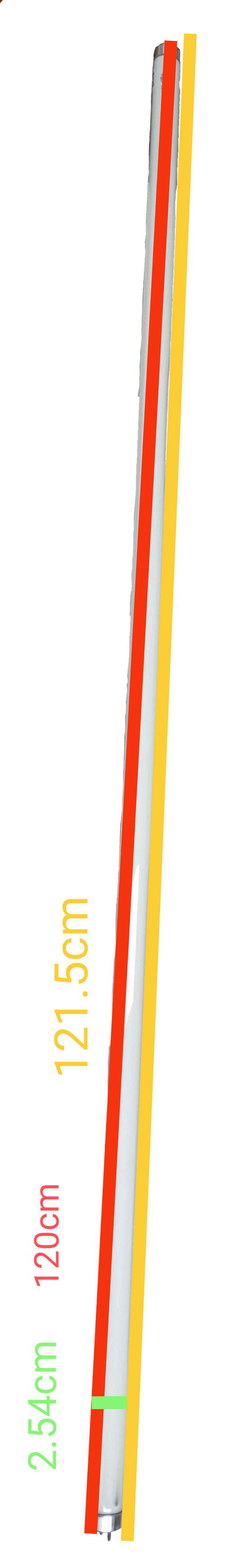 Irisram 36W Fluorescent Tube T-8 Aquarium light tube measuring 121.5cm with white and red colors