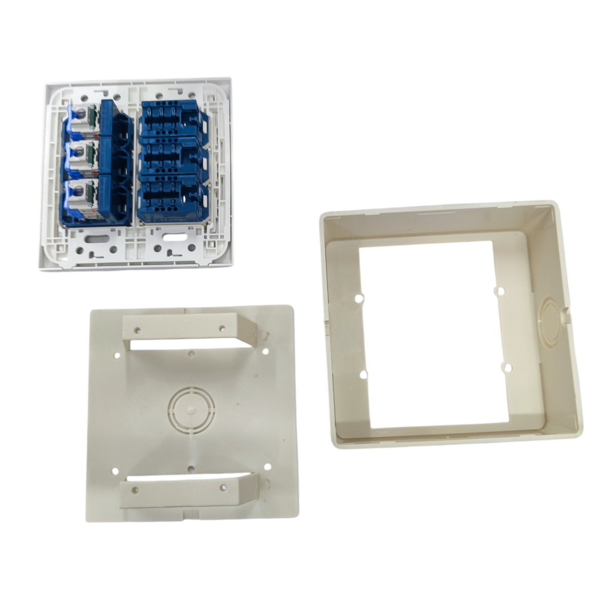 Panasonic 3 Gang Telephone Outlet and 3 Gang CAT6 with Utility Box WEG6806+(3XWEG2164+3XWEG24886)+Utility