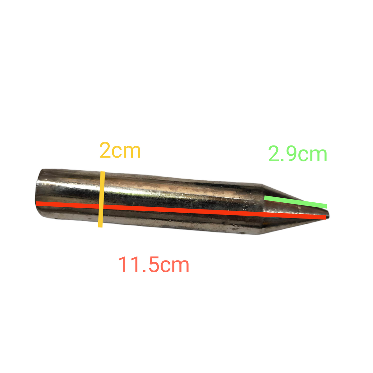 Denko 500W Soldering Iron Tip Length 11.5cm x 2cm Diameter