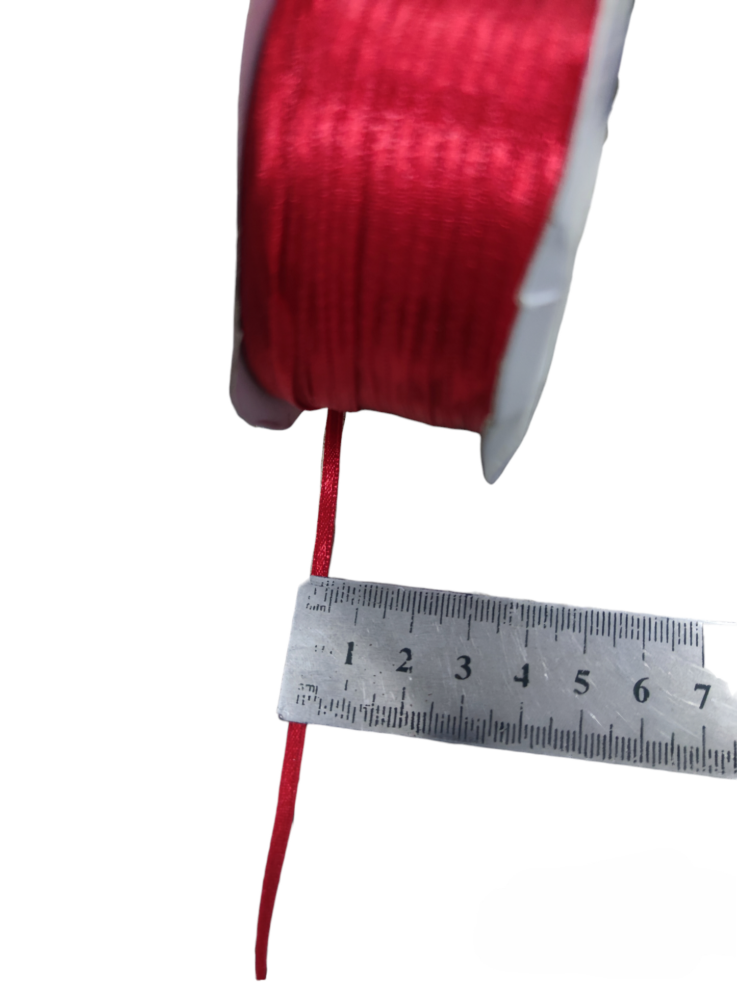 Ribbon Lace Tie Red 0.4cm per Meter
