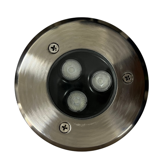 China made 3W LED Pool Lights 12V Yellow Color with stainless steel frame and three LED bulbs