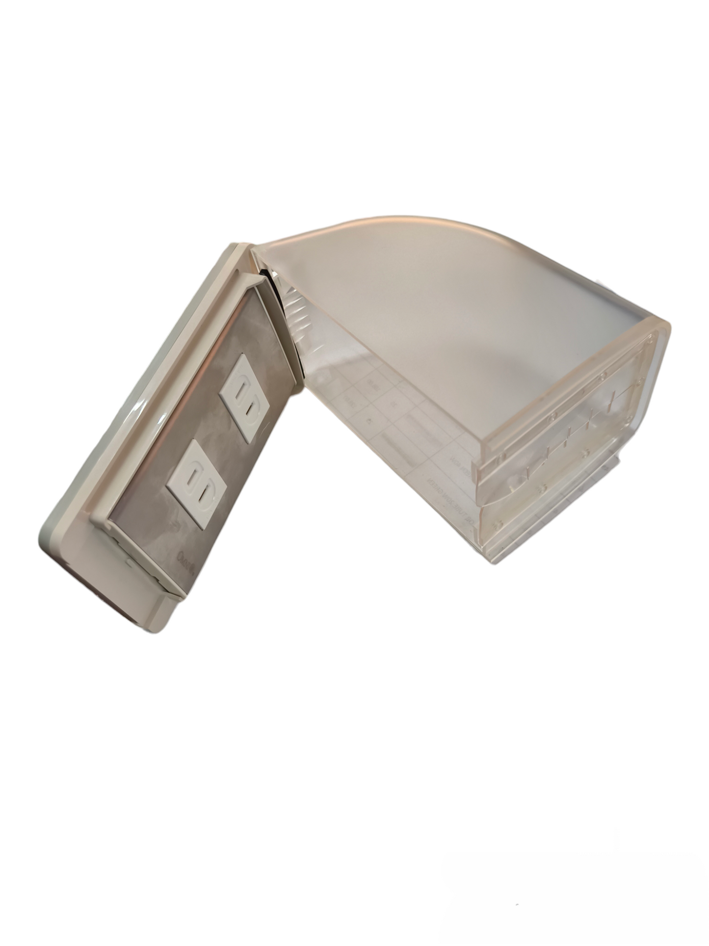 Omni Weatherproof 2 Gang Flat Pin Outlet 15A 250V with Stainless Plate WPP-605+WWP-112S+(WWR-200x2)
