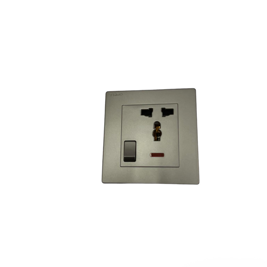 Opple Universal Outlet with Ground 16A 220V with Indicator and Switch Control and Utility Box Gray 16A 220V F021691A 86 x 86