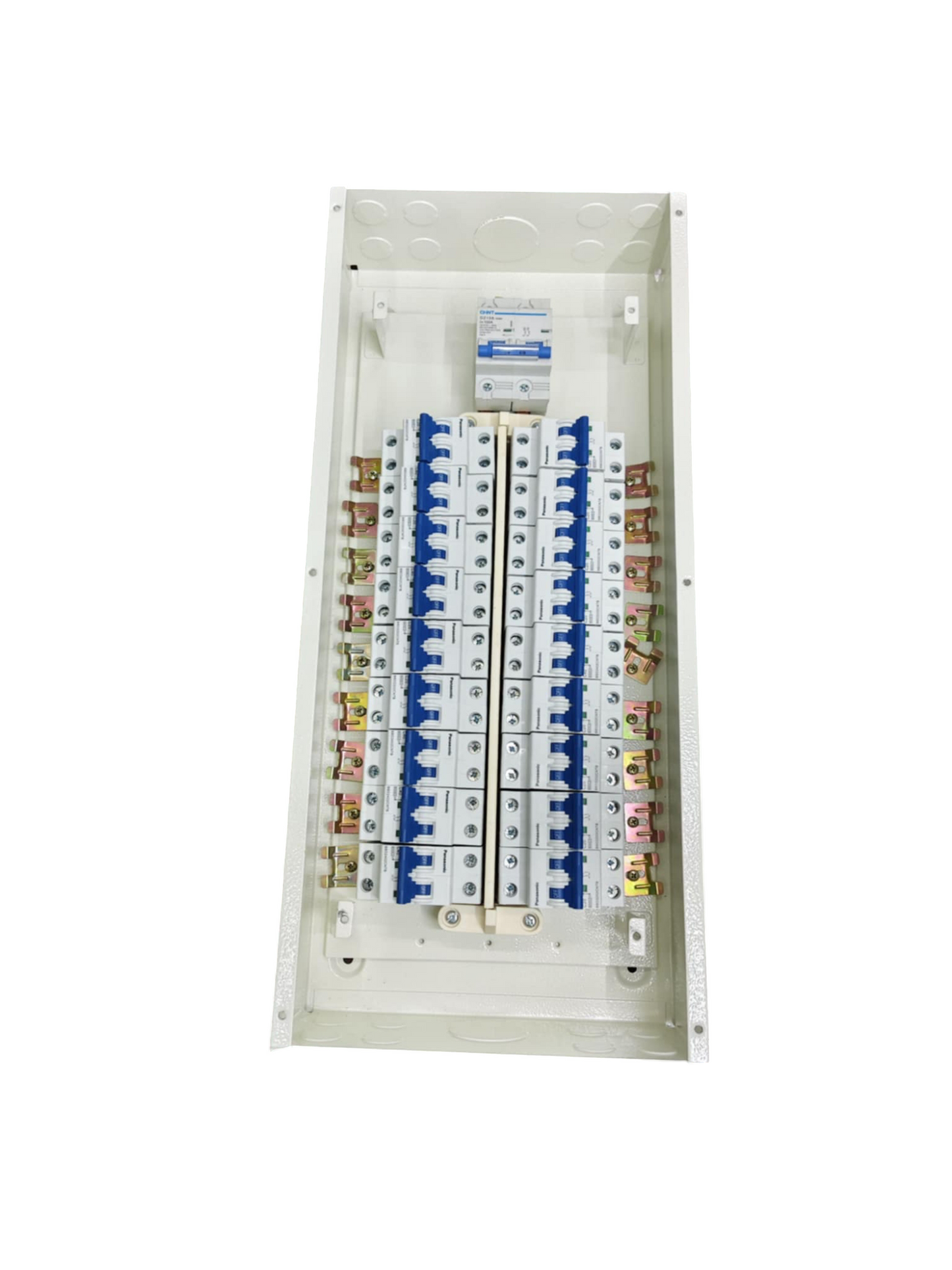 Panel Board 80A 2Pole Chint Miniature Circuit Breaker Metal 2 Pole Main and 18 Branches 2 Pole Panasonic