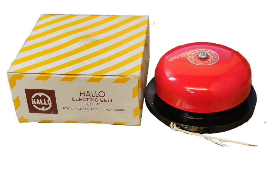 Hallo 4" Round Bell, Fire Alarm Bell 4" Japan, 4" Red Round Bell 100mm