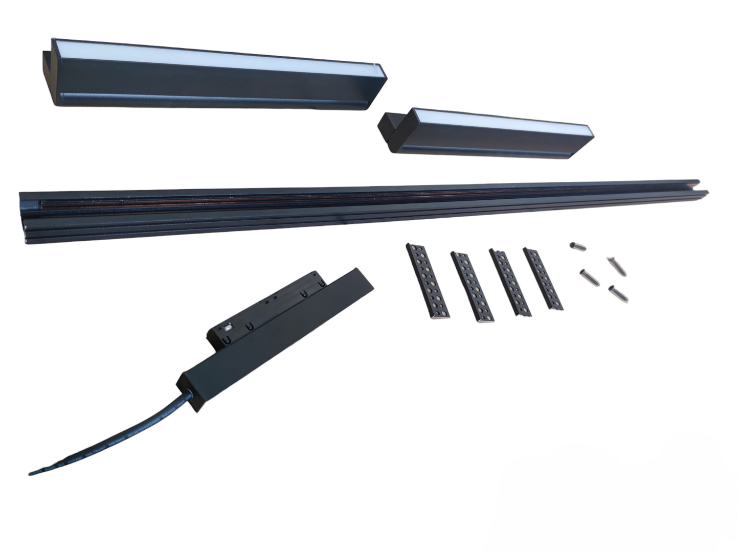 Magnetic Track Light 1 Meter 26mm with 2pcs 18W LED Foldable Flood 220V Warm White ( ILLUMIQ TERRA)