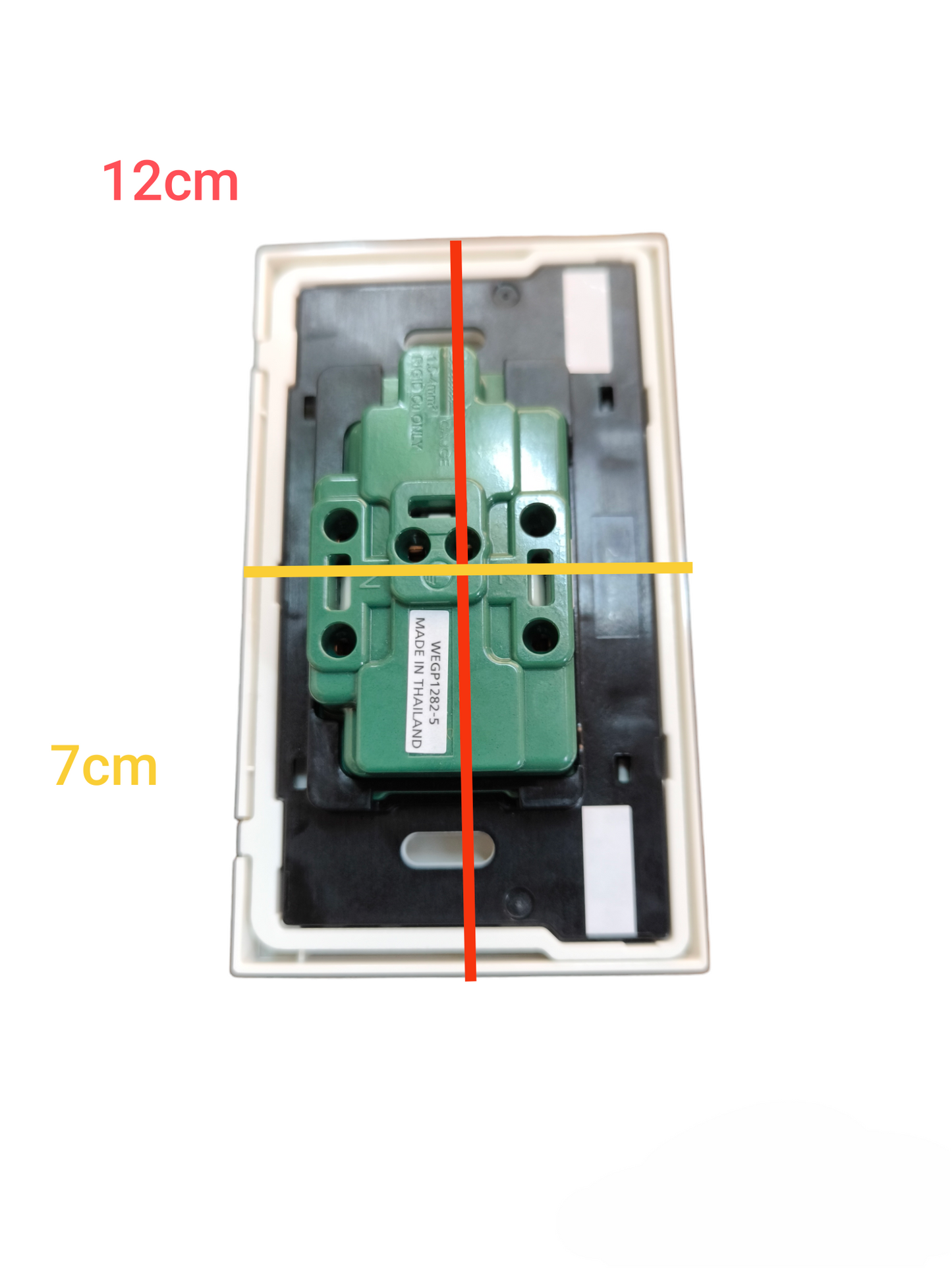 Panasonic Duplex Universal Outlet 16A 250V with Ground and Plate with Individual Switch Control WEGP1282-5
