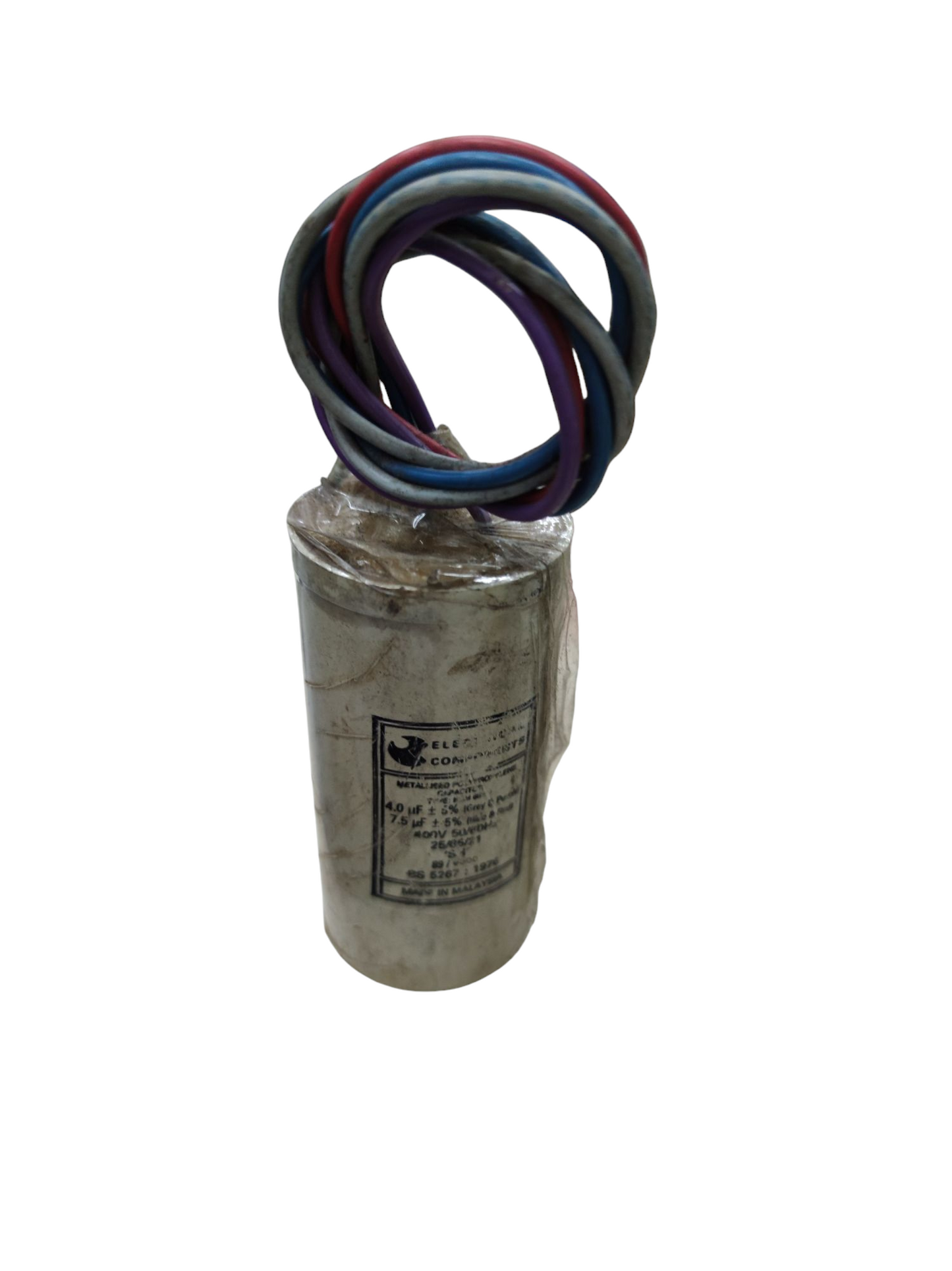 Dual Capacitor 4.0uF 400V and 7.5uF 400V, Washing Machine Capacitor
