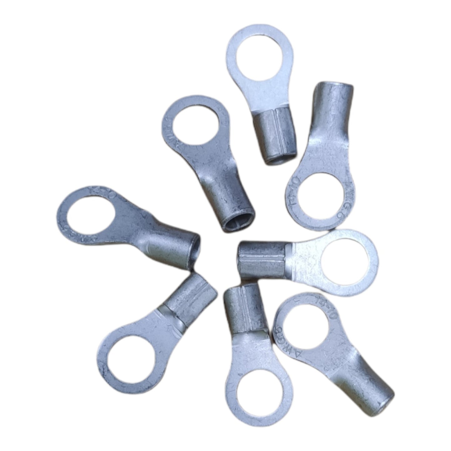 local Terminal Lugs Ring Type Without Insulation 14mm (4Pcs + 4Pcs Free) , Ring Terminal Lugs, Round Terminal Lugs