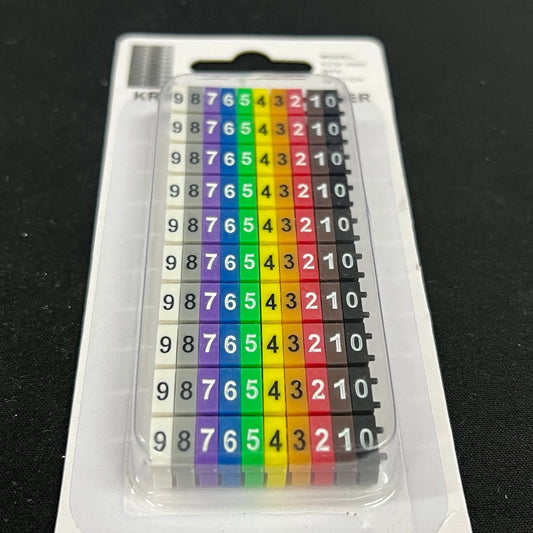 Cable Marker Clip On 0-9 Assorted Color 4MM   KCM-4MM