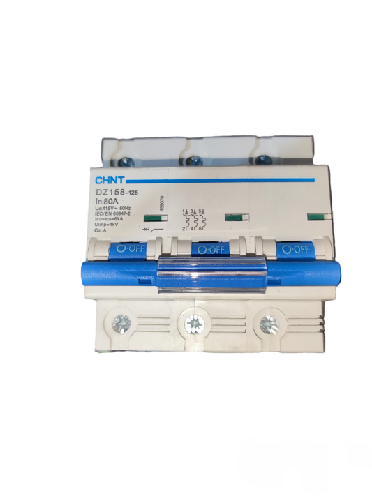 Chint 80A 3 Pole Miniature Circuit Breaker 6KAIC 220V