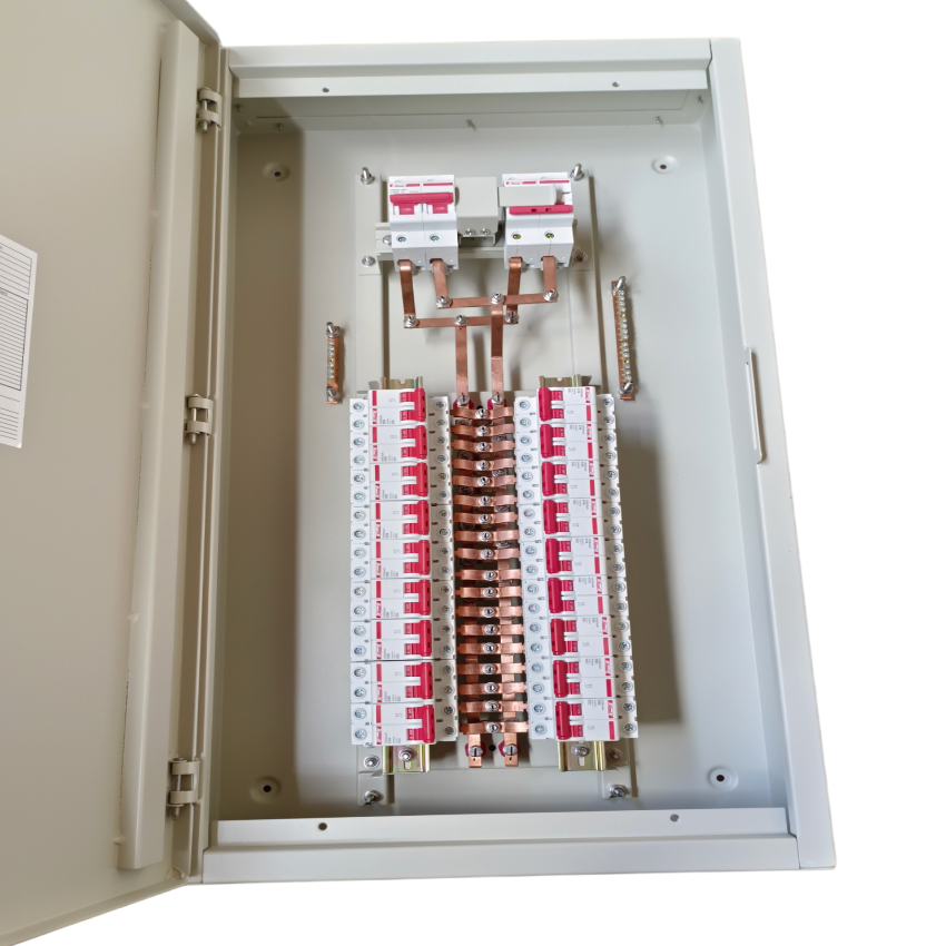 MTS Main 100A or 80A or 125A 2Pole Miniature Circuit Breaker with 18 Branches 2 Pole Miniature Circuit Breaker ( Himel) ( Breakers Included)