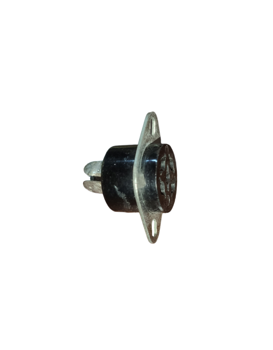 5 pin DIN connector socket electrical part with metal mounting flange for circuitry