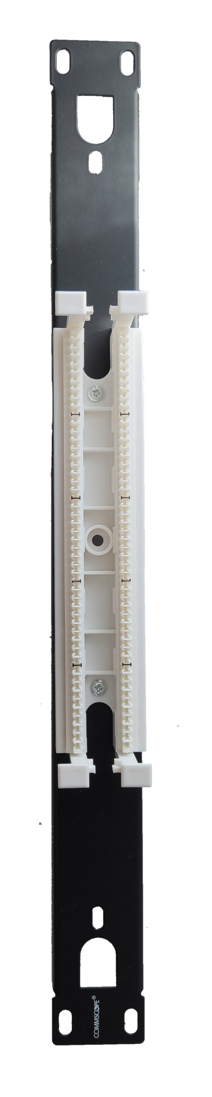 Grippes 50 pair IDC terminal block for telecom with mounting bracket in black and white