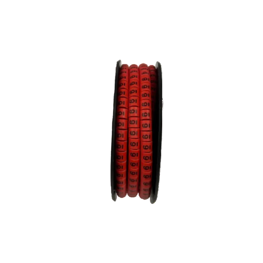 500pcs Cable Marker Red - 6 on a spool for organized and efficient wire labeling and identification