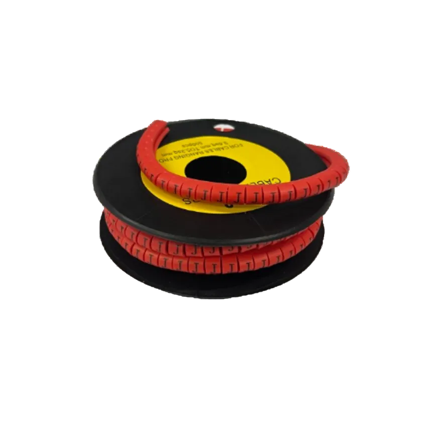 500pcs Cable Marker Red - J on a spool for effective cable organization and management