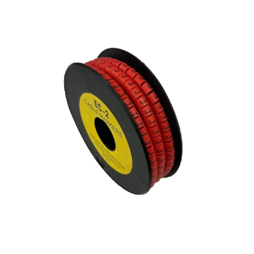 500pcs Cable Marker Red - J on a spool for organized cable management and labeling