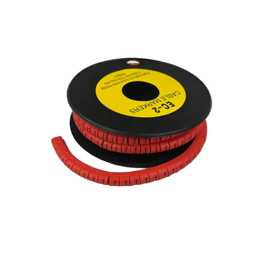 500pcs Cable Marker Red - J on a spool for neat and organized cable management