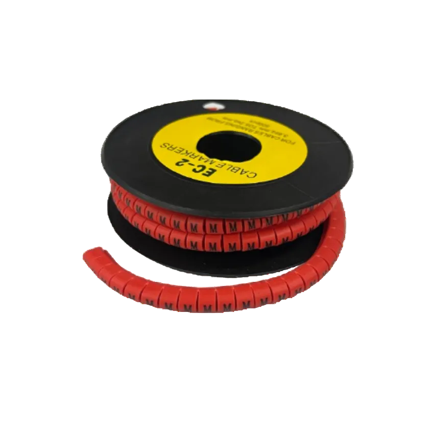 500pcs Cable Marker Red - M on a spool for organized and efficient cable management