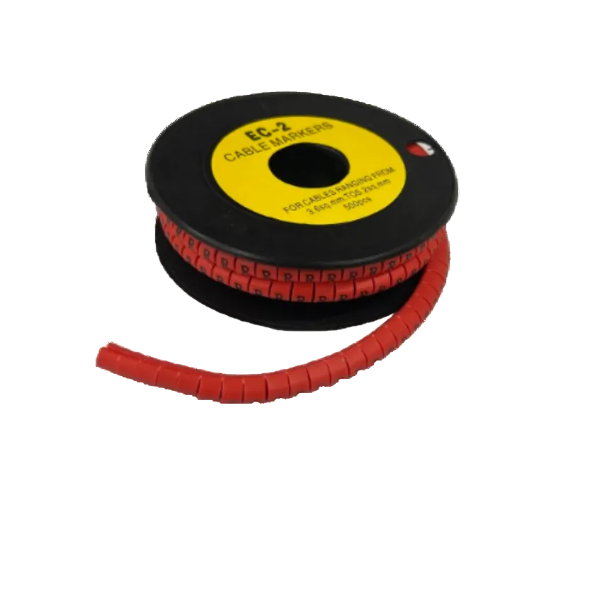Grippes 500pcs Cable Marker Red - R on a spool for organizing and identifying cables easily