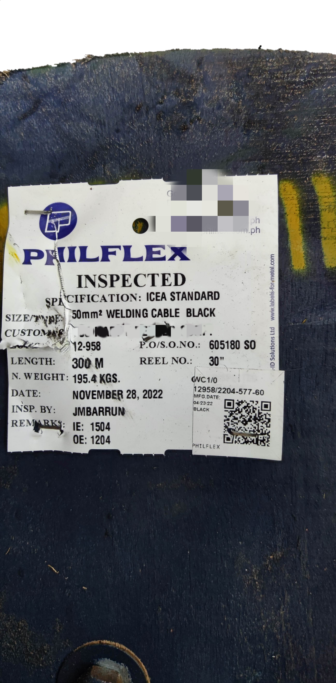 Philflex 50mm Welding Cable AWG 1/0 Welding Cable
