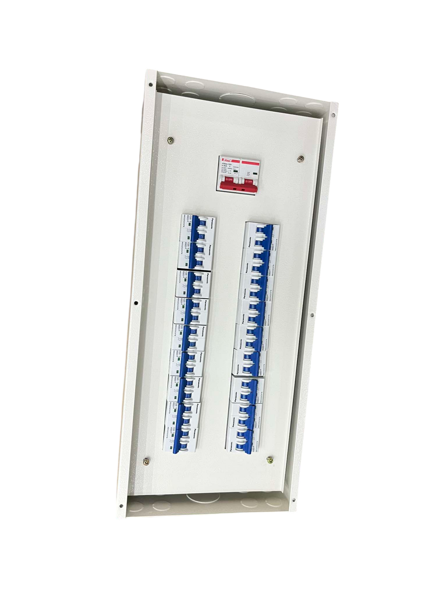 Panel Board 125A 2pole Main Miniature Circuit Breaker ( Himel) with 16 Branches 2pole Miniature Circuit Breaker ( Panasonic)