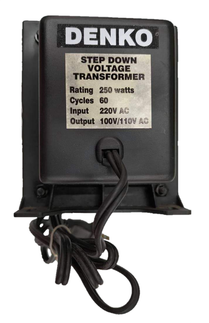 Denko 250W Step Down Transformer Input 220V Output 110V, Stepdown Transformer 250W 110V, Step Down Transformer Single Phase 220V to 110V