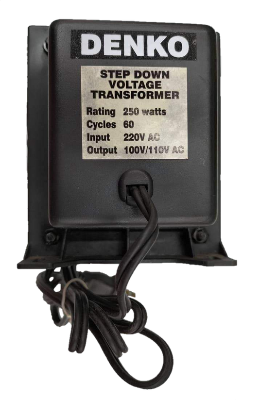 Denko 250W Step Down Transformer Input 220V Output 110V,  Stepdown Transformer 250W 110V, Step Down Transformer Single Phase 220V to 110V