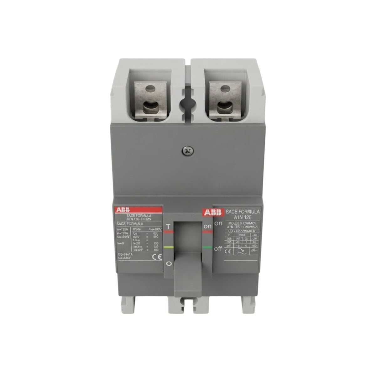 An ABB GACE FORMULA ATS-63 LP modular circuit breaker, shown from the front against a plain white background.