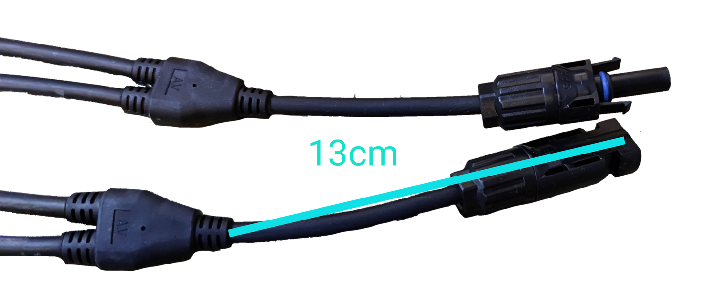 Grippes MC4 Connector 1x2 with Wire IP 67