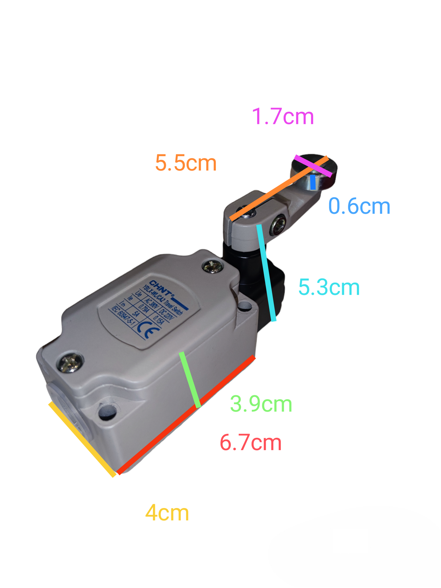 Chint Limit Switch 5A 220V with Lever and Roller YBLX-WL/CA2