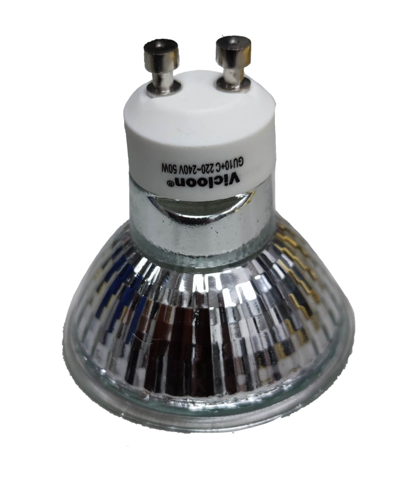Vicloon 50W Halogen Bulb Gu10 MR16 220V , 50W 220V MR-16 Halogen Bulb GU10 Socket, Halogen Bulb for Scented Candles, Candle Warmer Bulb 50W 220V Dimmable