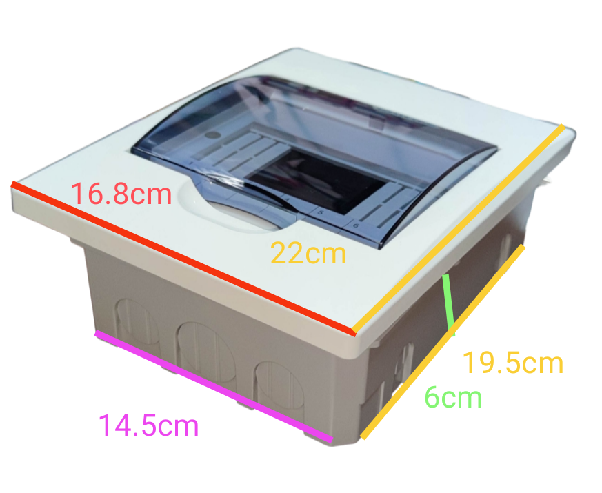 Omni 6 Ways Distribution Panel Box MDP-06PP Recessed Type Distribution Panel for Miniature Circuit Breaker