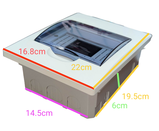 Omni 6 Ways Distribution Panel Box MDP-06PP Recessed Type Distribution Panel for Miniature Circuit Breaker