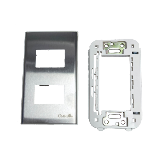 Omni 2 Gang Plate Chrome Cover Device WWP-112S