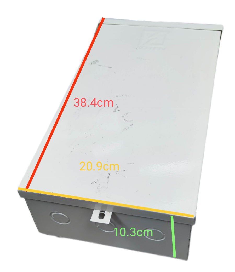 Koten 60A MCCB industrial circuit breaker with a durable white enclosure and precise measurements